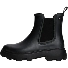 Tommy Hilfiger Damen Low Boot Stiefel Flag Ankle Warm Lining Regenstiefel, Schwarz (Black), 39 - 39 EU