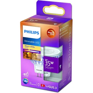 Philips LED Classic GU5.3 5 W dimmbarer Reflektor LED EEK G (A - G) 5W 35W 12V WarmGlow Dimmable
