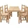 Möbilia Essgruppe MÖBILIA, beige (natur, natur, natur), B:108cm H:76cm T:65cm, Massivholz, Sitzmöbel-Sets, Essgruppe, Holzoberfläche honigfarbend gewachst