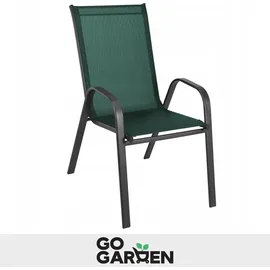 gogarden Metall Gartenstühle Gartensessel 55 x 80 x 89 cm grün 6 St.
