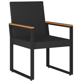 vidaXL Gartenmöbel Set 3-tlg. Schwarz/Cremeweiß