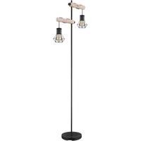 GLOBO Stehleuchte Priska Naturfarben/Schwarz max. 40 W