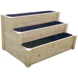 Westmann Hochbeet Urban Gardening Stufenbeet 120 x 76 x 64 cm natur