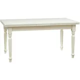 BISCOTTINI INTERNATIONAL ART TRADING Biscottini Ausziehbarer Esstisch 160x90 cm - Restauranttisch - Massivholztisch Made in Italy - Weißer ausziehbarer Küchentisch