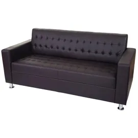 MCW Couch Kunstleder 3-Sitzer Braun