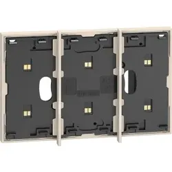 Legrand KM8102P1 LivingNow 3-mod. Rahmen mit integr. Busleitung für 2-mod. Dose, Farbe: Sand 1