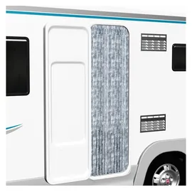 vidaXL Insektenschutz-Vorhang 56 x 185 cm Weiß und Grau