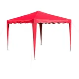 Pavillon Gartenpavillon Faltpavillon Alu/Metall 3x3m rot Gartenzelt Partyzelt