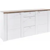 Home Affaire Sideboard »Larona, zeitlose Kommode mit 2 Türen, 3 Schubkästen, Türkommode,«, Höhe 84 cm, viel Stauraum, Anrichte mit dekorativer Rahmenoptik,