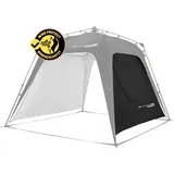 Lumaland Outdoor Seitenteil für Pop Up Pavillon | Seitenwand für Gartenzelt & Camping & Partyzelt | 225 x 155 x 132,5 cm | Passend für Lumaland Indoor & Outdoor Pavillons [Schwarz]