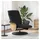 vidaXL Massagesessel mit Fußteil Polyester 87 x 104,5 x 87 cm Schwarz drehbar