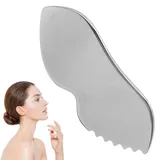 URAQT Gua Sha Edelstahl, Gua Sha Stein Gesichtswerkzeug, Guasha Scraping Massage Tool, Massageschaber für Gesicht, Augen, Hals, Körper