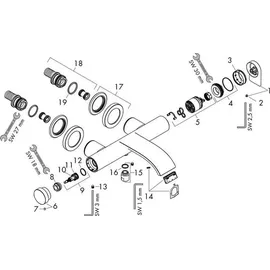 Hansgrohe Vivenis AP, Ausladung 216mm, chrom