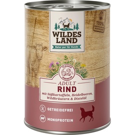 Wildes Land | Rind mit Süßkartoffeln, Heidelbeeren, Wildkräutern und Distelöl | Classic Adult | x 400 g