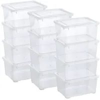 GRIZZLY Kleine Aufbewahrungsbox mit Deckel, 1,7 L transparente Box,
