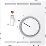 Merten MEG5760-6035 Raumtemperaturregler 230V mit Schalter und Zentralplatte, Lotosweiß System Design