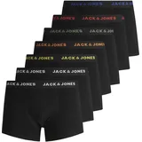 JACK & JONES Basic Boxershorts 7 Einheiten Black / Detail Black / Black L
