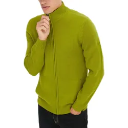 Herren moderne Strick-Jacke Übergangs-Jacke Freizeit-Jacke 913512 Grün - 68/70
