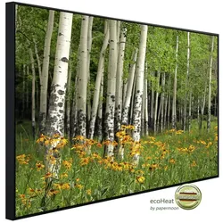 papermoon Infrarotheizung »EcoHeat - Aspen Grove + Orange Wildflowers«, Matt-Effekt - bunt
