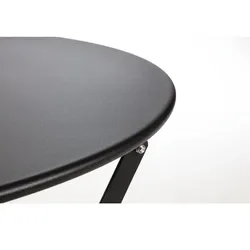 Bolero runder klappbarer Terrassentisch Stahl schwarz 60cm