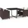 vidaXL Garten-Essgruppe 5-tlg. Tisch 109 x 109 cm braun