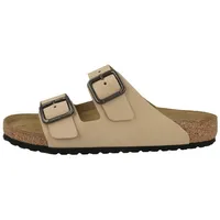 Birkenstock Arizona Wire Buckle Nubukleder normal Sandale Sandaletten, Sommerschuhe, Badeschuhe, Riemchen, Schlappen beige 42 EU