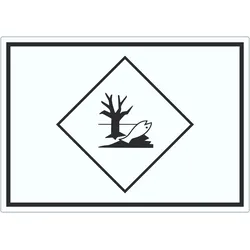 Aufkleber Kenn­zeichen Umwelt­gefähr­dend Symbol Fisch Wasser Baum A6 (105x148mm)