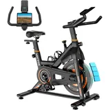 Micyox Ergometer Heimtrainer Fahrrad, TH-X3 Fitnessbikes mit Magnetischem Widerstand, Indoor Kardio Training, LCD Monitor mit IPad-Halterung Hometrainer 150 kg Belastbar