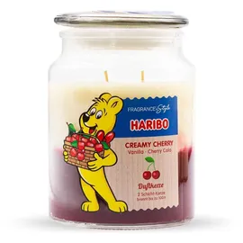 HARIBO Creamy Cherry Duftkerze 510 g rosa-weiß