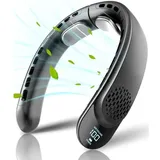 Tragbarer Nackenventilator, 4000-mah-akku, Usb-aufladbar, 3 Geschwindigkeitsstufen, 360°-luftstrom, Led-anzeige, Für Zuhause, Büro Und Reisen