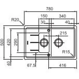 Franke Einbauspüle Basis BFG 651-78 Fragranit Black Matt