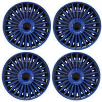 COYOUCO Radkappen-Radhaut (4er-Set), Radabdeckungen für 14/15-Zoll-ABS-Räder - Autoreifenersatz-Außenkappenabdeckung,Blau,14 inch