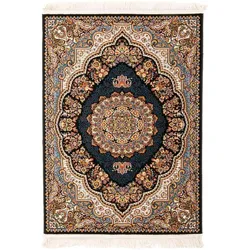 Morgenland Orientteppich - Arshida - schwarz - 150 x 100 cm - rechteckig