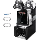 Vevor Becherversiegelungsmaschine, 500–650 Tassen/h, Verschließmaschine für 190 mm hohe & 90/95 mm große Tassen, Elektrischer Boba-Tee-Versiegeler mit LCD-Bedienfeld für Bubble Milk Tea Coffee
