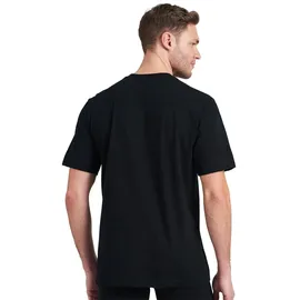 SCHIESSER T-Shirt 2er Pack - 1/2 Arm, Unterhemd, V-Ausschnitt, Schwarz