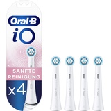 Oral B Oral-B iO Sanfte Reinigung Aufsteckbürsten für elektrische Zahnbürste, 4 Stück, sanfte Zahnreinigung, Zahnbürstenaufsatz für Oral-B Zahnbürsten