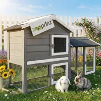 zooprinz Kleintierstall Dream Grey 146 x 50 x 86 cm grau