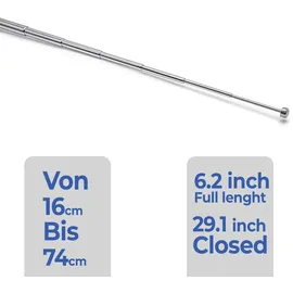 ADAPTER UNIVERSE 74cm Teleskop Antenne Ersatz F Stecker DAB UKW Radio FM AM Auto Audio