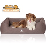 Knuffelwuff Tierbett Hundebett Leano, Orthopädisch braun 63 cm x 85 cm