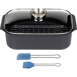 Bräter GSW "Gourmet" Töpfe Gr. + Höhe 11 cm, schwarz Bräter Topf