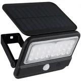 GLOBO Wandlampe mit Bewegungsmelder LED Solarleuchte Haustürlampe Fassadenleuchte Gartenlampe, 1x LED 400lm neutralweiß, BxH 14,4x10,4 cm