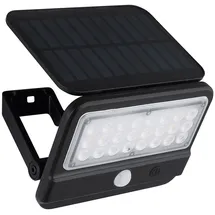 GLOBO Wandlampe mit Bewegungsmelder LED Solarleuchte Haustürlampe Fassadenleuchte Gartenlampe, 1x LED 400lm neutralweiß, BxH 14,4x10,4 cm