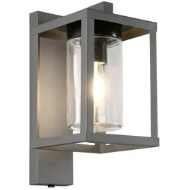 Trio Außenwandleuchte Aluminium 16x33x22,5 cm exkl. 1x E27 anthrazit
