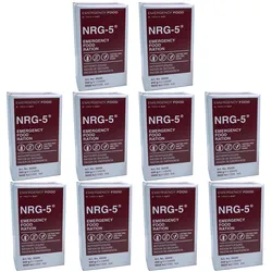 EMERGENCY FOOD 10 x NRG-5 Trekking Nahrung Not Ration Essen Laktosefrei Vegan