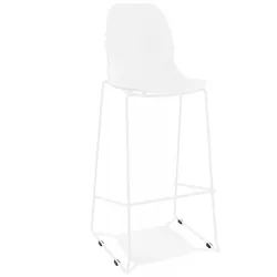 Barhocker Metall Kunststoff 75cm | Stapelbarer Industrie Barstuhl mit Hoher Rückenlehne | Ergonomischer Küchenhocker für Theke | Kadima Design