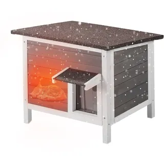 Vevor Katzenhaus Katzenhöhle Katzen Hütte Holz Outdoor winterfest 610x508x535mm