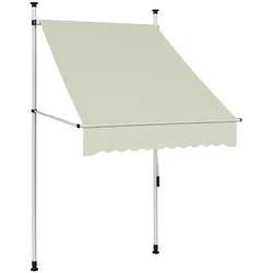 vidaXL Einziehbare Markise Handbetrieben 100 cm Creme