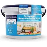 Plid Renovierfarbe ASF Weiß 2,5L [FÜR ca. 15m2 ALLE WÄNDE] Dauerhafter SCHIMMELSCHUTZ