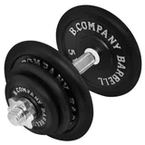 Bad Company Guss Kurzhantel-Set 20Kg (1 x Kurzhantelstange 35cm, 2x1,25, 2x2,5 und 2x5Kg Hantelscheiben) Hantelset Hanteln