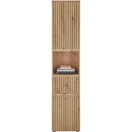 BASIC by Balculina BASIC Austin Hochschrank 40 x 136 cm Beige Kunststoff/Metall